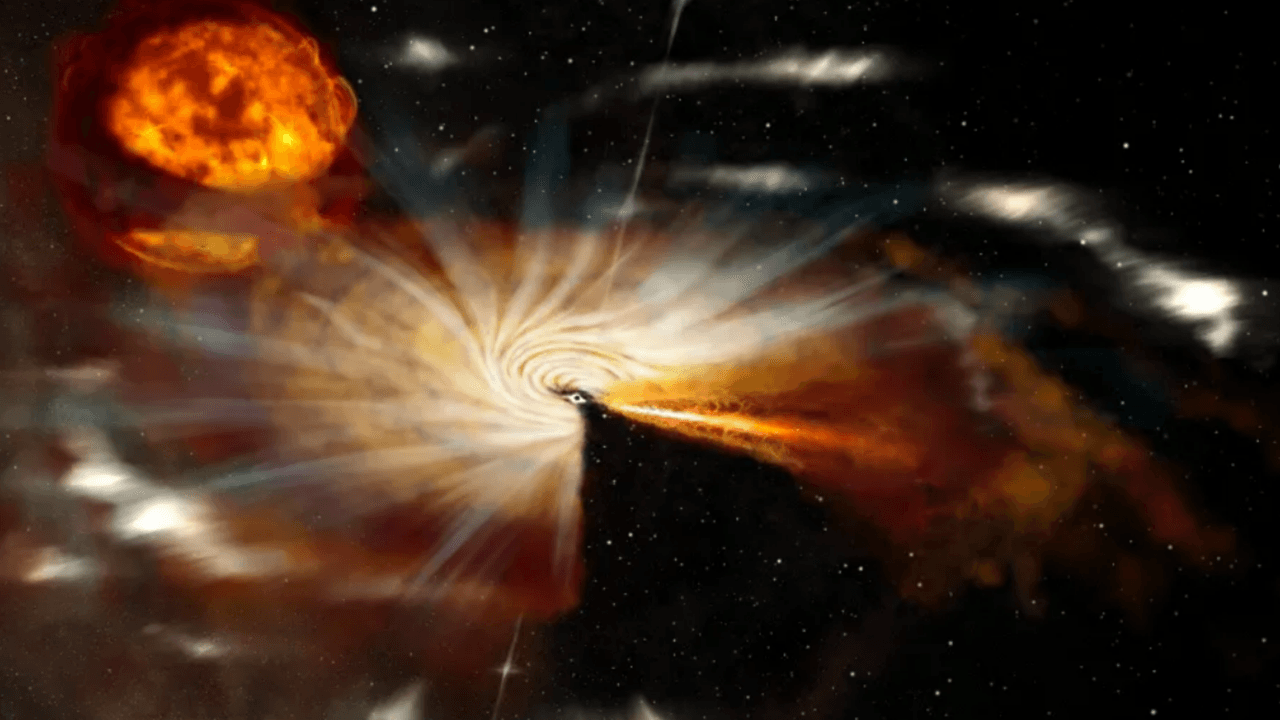 Astronomers watch a black hole's feeding frenzy end with a bad case of cosmic indigestion